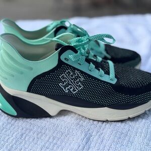 Tory Burch-Black&Mint Trainer-Size 10
